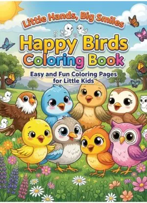 Happy Birds Coloring Book | Easy Toddler Coloring Pages | Little Hands, Big Smiles