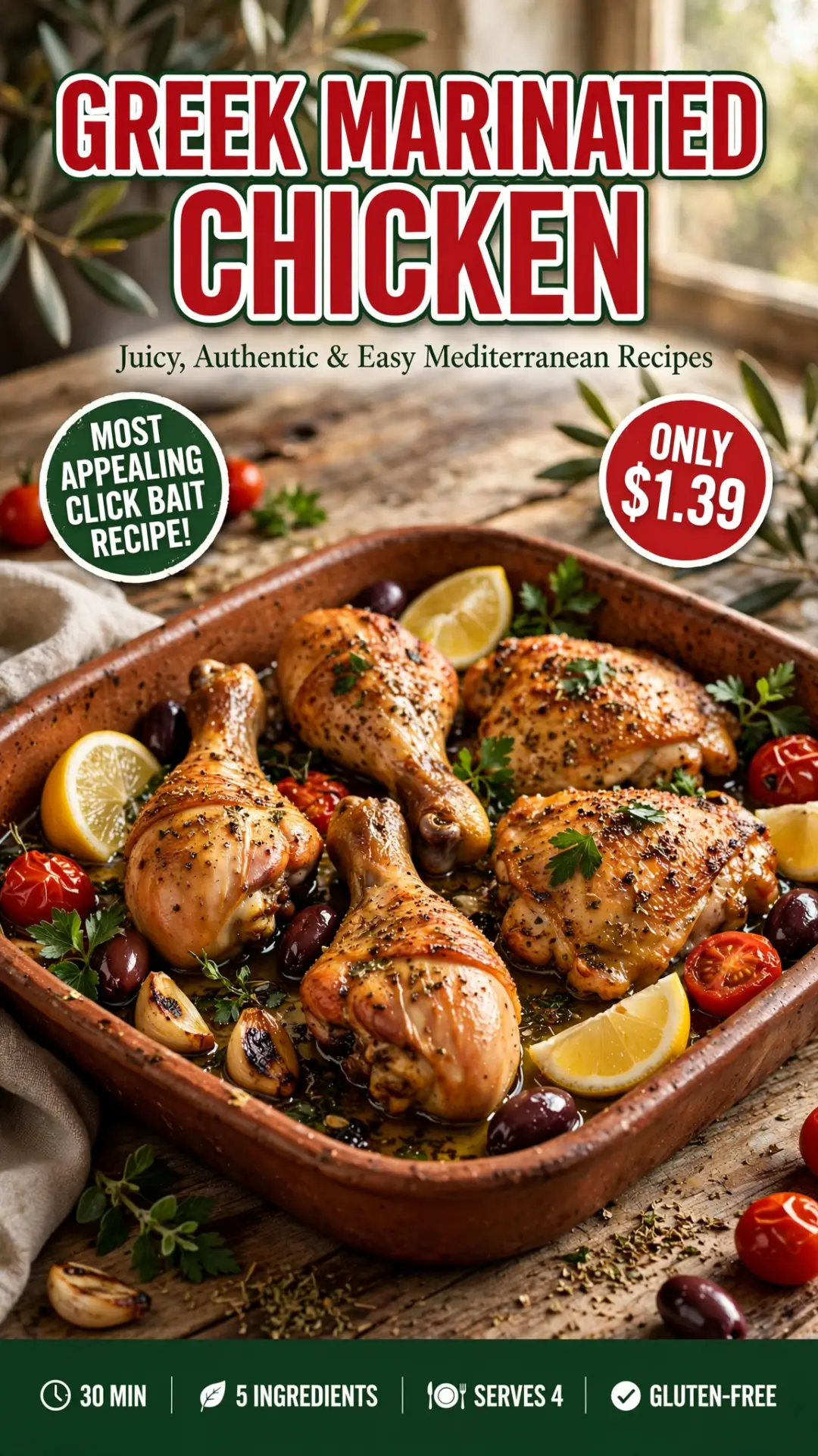 Greek Marinated Chicken Cookbook | Easy 30-Min Recipes
