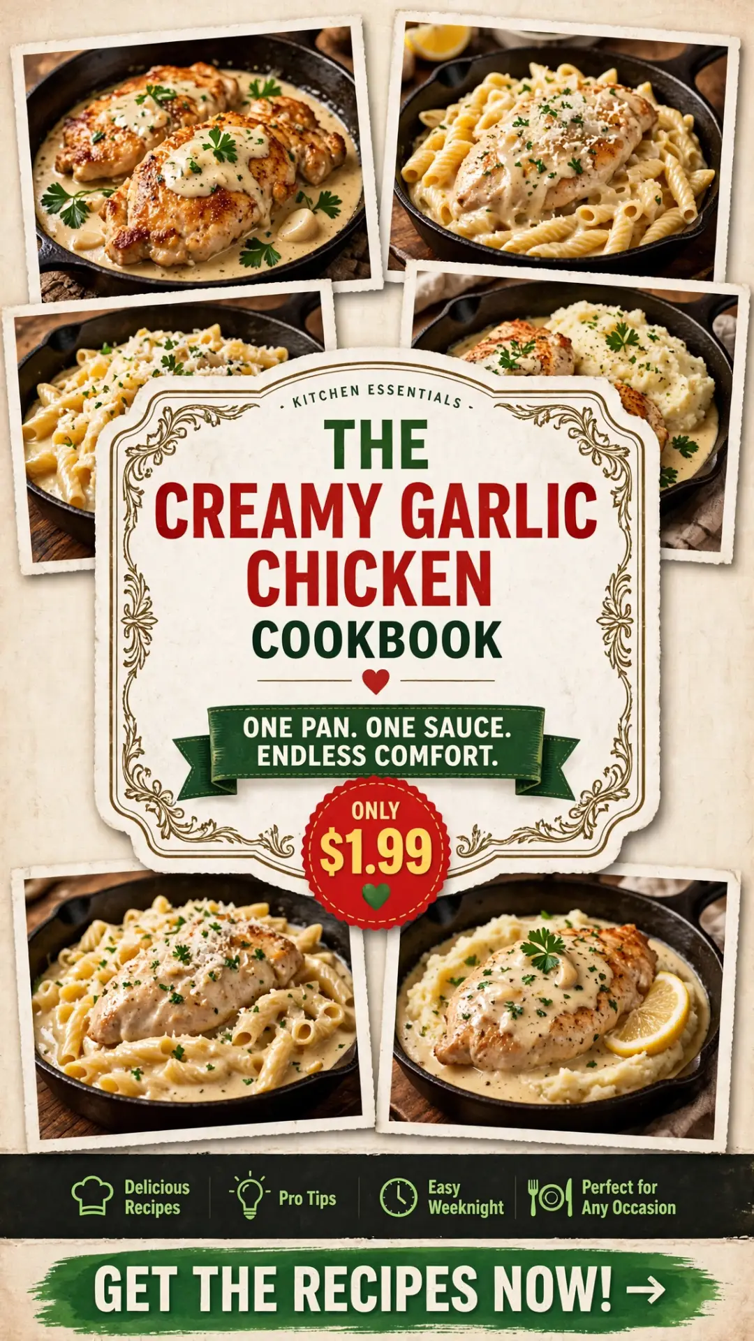 Creamy Garlic Chicken Recipe: A Simple One-Pan Skillet Dinner
