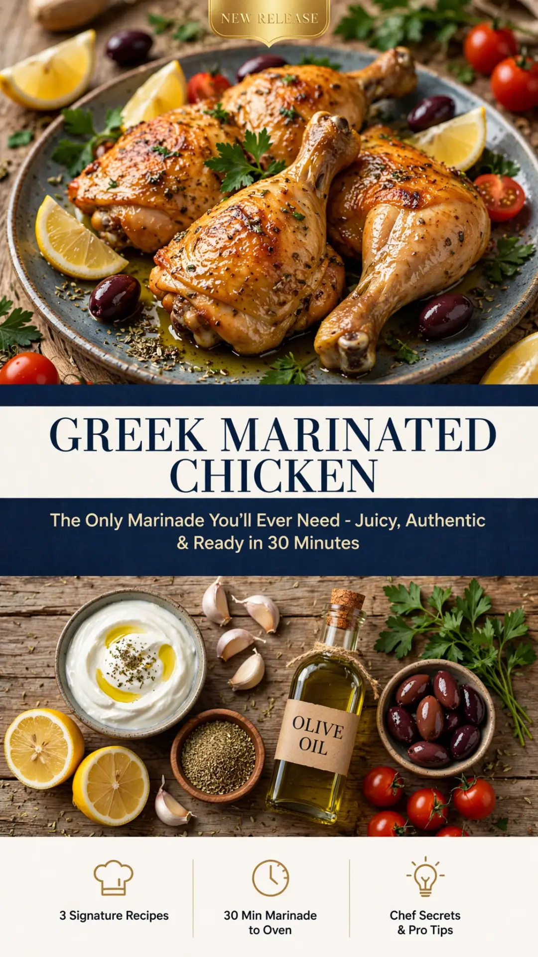 Greek Marinated Chicken Cookbook | Easy 30-Min Recipes - Image 2