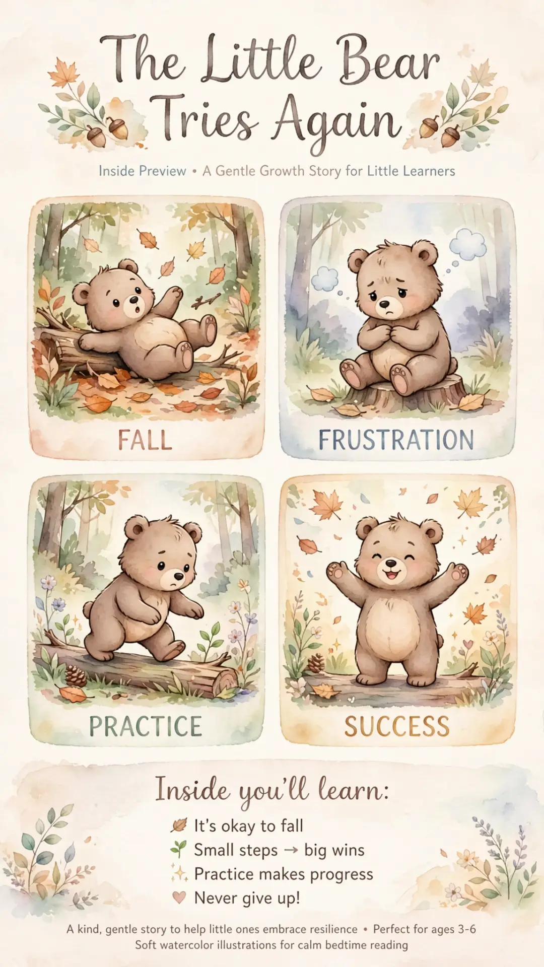 Little Bear Tries Again: Teaching Kids Perseverance - Image 3