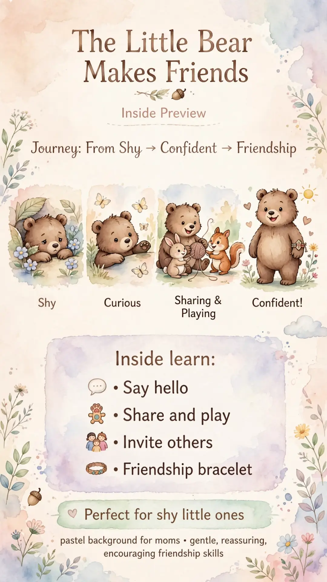 Little Bear Makes Friends: Teaching Kids Courage - Image 3