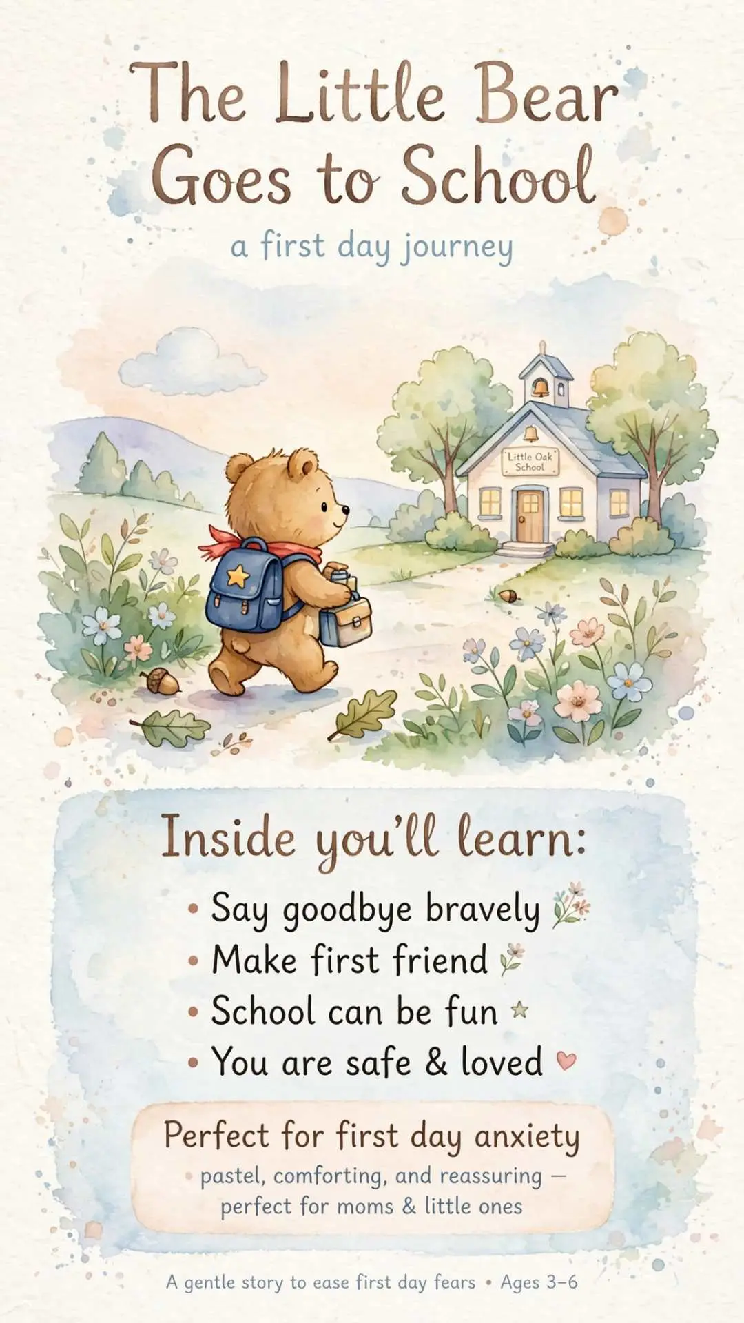 Little Bear Goes to School: A First Day Story - Image 3