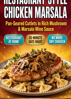 Chicken Marsala Recipe – Rich & Restaurant-Style