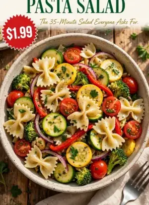 Summer Vegetable Pasta Salad Recipe Book | 35-Min