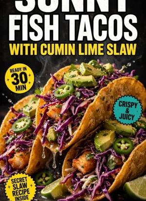 Fish Tacos with Cumin Lime Slaw – Easy & Fresh